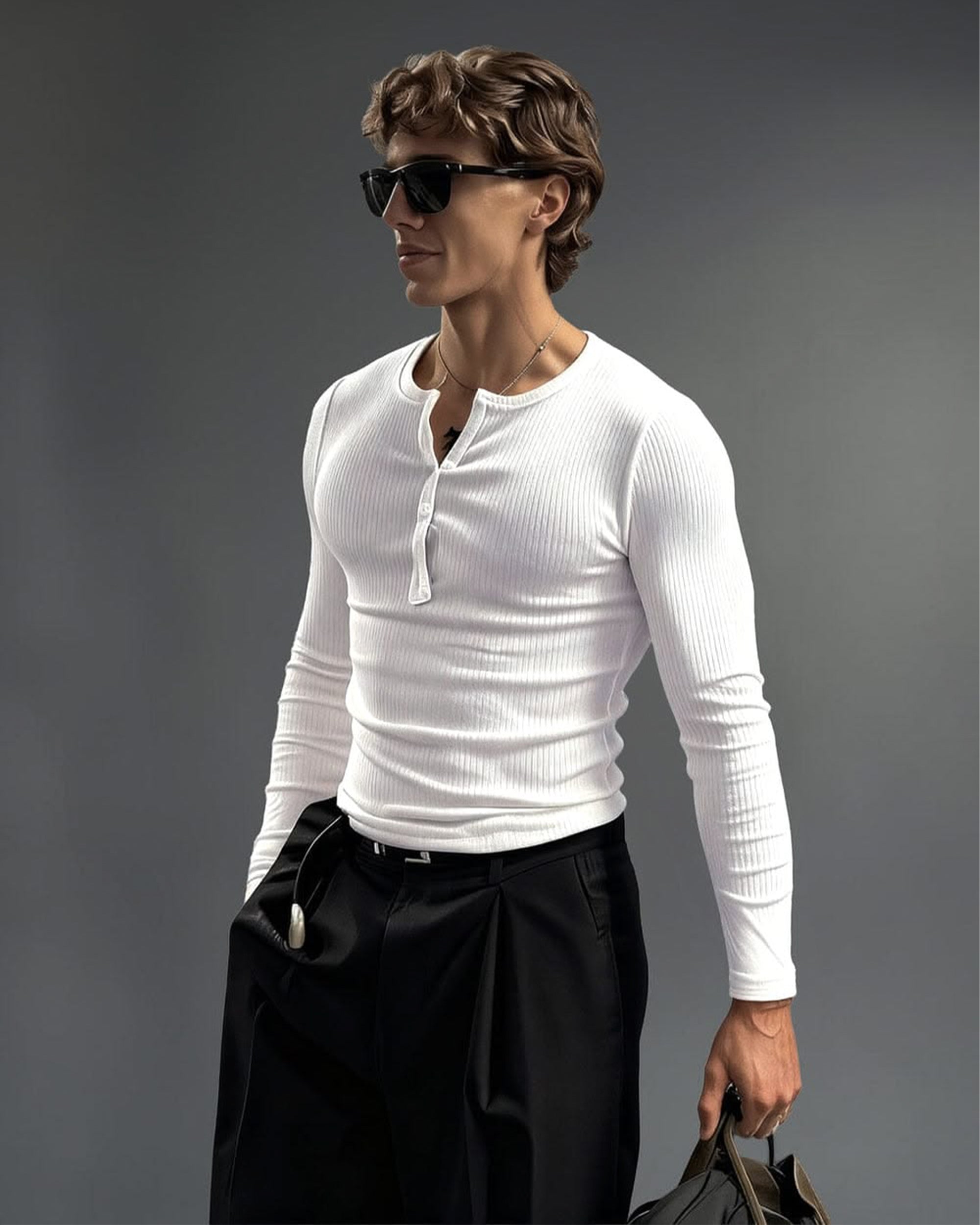 Full Sleeve Henley T-Shirt