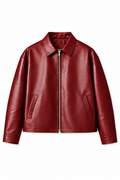 LEATHER JACKET - BURGUNDY
