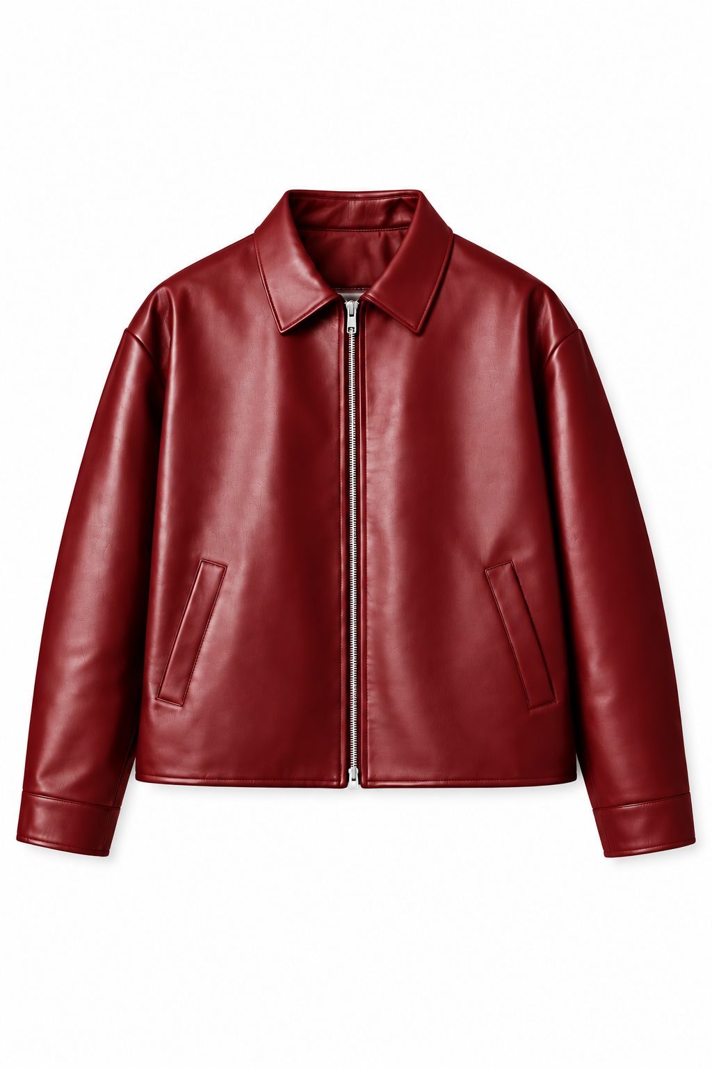 LEATHER JACKET - BURGUNDY